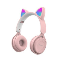 Беспроводные детские Bluetooth наушники Cat Ear Dr-08 Розовые
